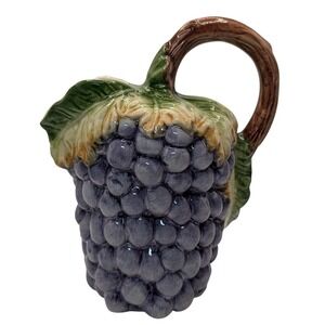 Vintage Jay‎ Willfred Grape Pitcher Hand Painted Portugal Andrea Sadek Dies